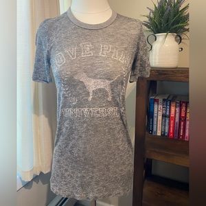 Pink Victoria’s Secret vintage love dog tee t-shirt